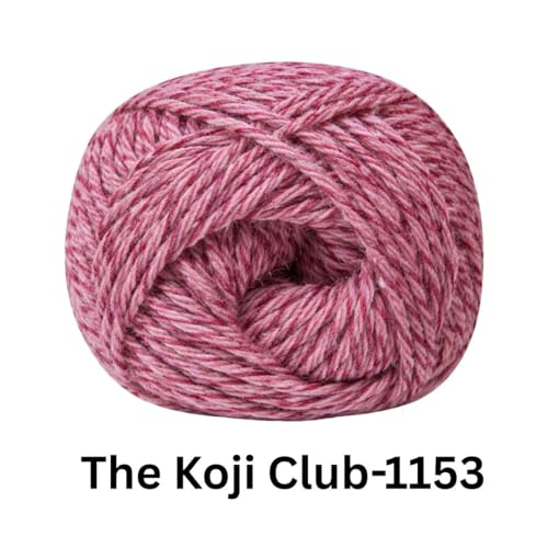 Image of VCR Dusty Rose and Berry Color Yarn, 100 Grams Hank, 275 Meters Length, 80% Acrylic, 20% Nylon Ball The Koji Club Yarn for Crochet and Knitting, Pack of 1, Suitable for DIY