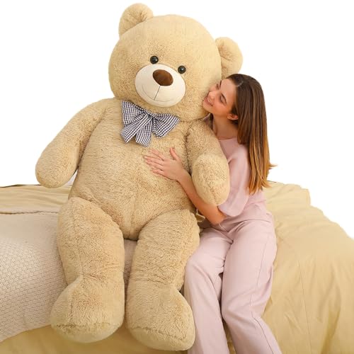 MaoGoLan Giant Teddy Bear Plush 5 Feet, Life Size Large Teddy Bear Stuffed Animal 5 Feet,Soft and Fluffy Big Teddy Bear Gift for Baby Shower,Christmas,Valentines