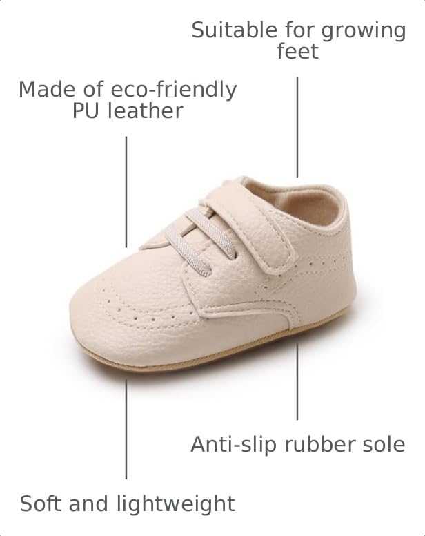 Image of RVROVIC Baby Boys Girls Anti-Slip Sneakers Soft Ankle Boots Toddler First Walkers Newborn Crib Shoes