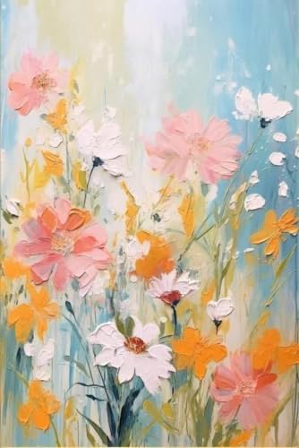 Láminas decorativas para pared con flores, póster abstracto minimalista verde en lienzo A2