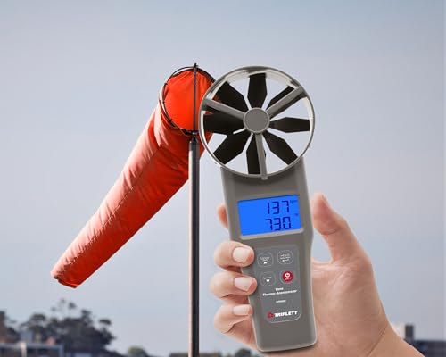 Image of Triplett CFM400 4 inch Large Vane CFM /CMM Thermo-Anemometer - Air Flow, Velocity, and Temperature