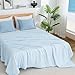 BEAUTEX Cooling Comforter Queen Size - Double Sided Cool Blanket for Hot Sleepers and Night Sweats, Q-Max>0.45, Breathable Lightweight Silky Summer Ice Blankets for All Season (Blue, 90