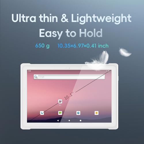 Image of S91A-2D Ultra Thin Rugged Tablet - 10.1 inch Octa-Core Lightweight Android 11 Tablets, 8 GB RAM+128GB ROM,Waterproof Rugged Tablet with 2D Barcode Scanner, NFC /4G / 5G / WiFi /GPS