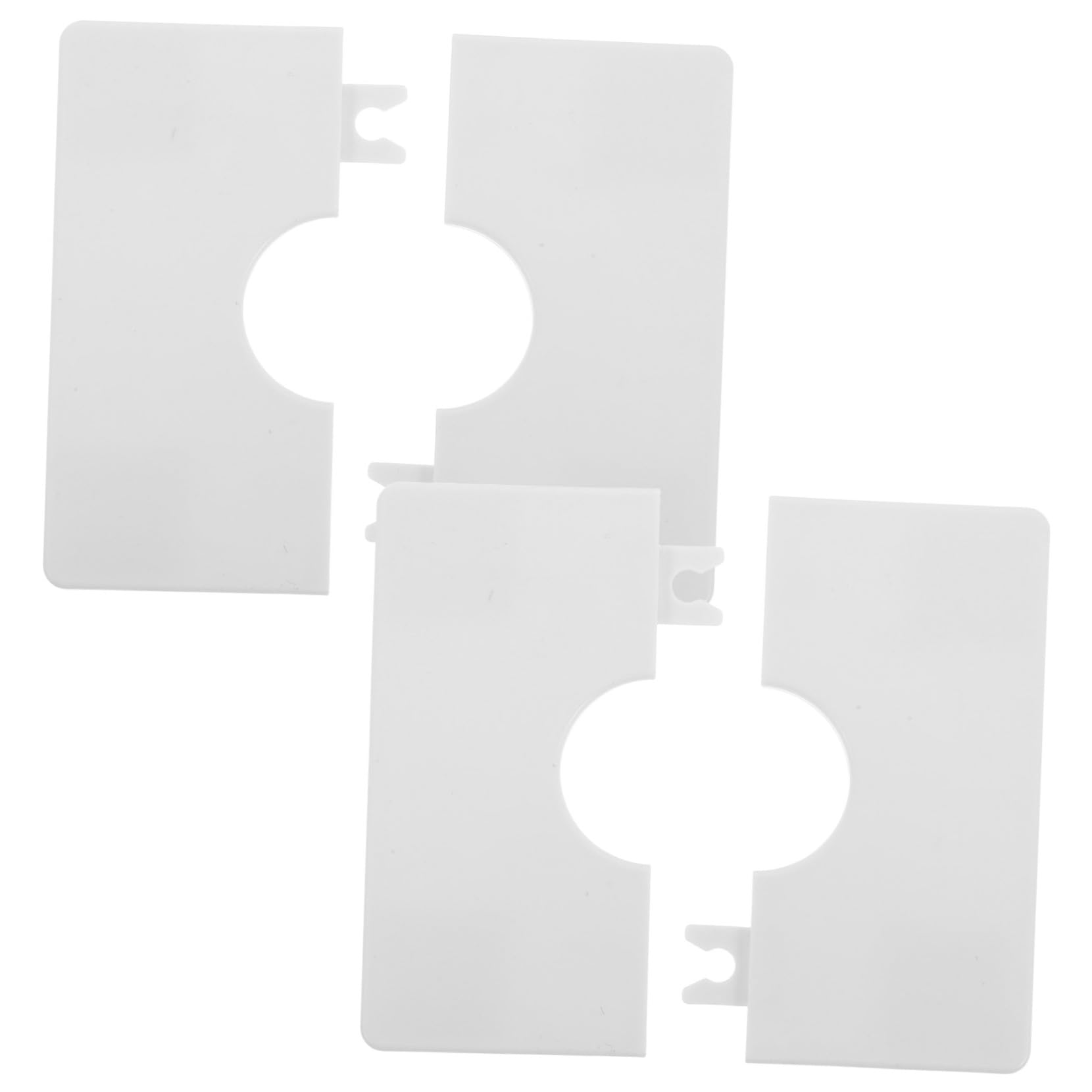 Cabilock 2Pcs Self Adhesive Square Wall Hole Cover Caps Plastic Protector for Air Conditioner Decorative Wall Vent DIY Drill Hole Cover