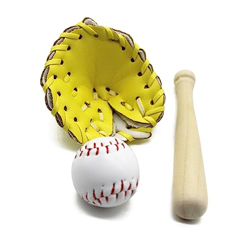 URTERYSER Softball, Lovely Sports Baseball Bat and Ball Set Unisex Newborn Baby Photography Props, 15.00 * 10.00 * 2.00CM, Yellow