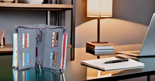 Image of Sukeshcraft Bank Document Holder|PU Made Hold 8 Cheque Books