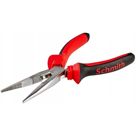 SCHMITH Spitzzange Gerade Profi Telefonzange Lang mit Soft Touch 2-Komponenten Griff 160mm Abrutschschutz gehärtet für professionellen Einsatz Cover