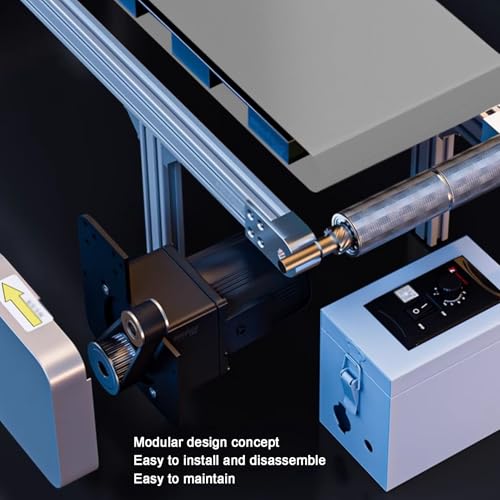 Convoyeur à bande plate en alliage d'aluminium à vitesse réglable 18 x 60 cm pour petite chaîne de montage et emballage Machine de convoyeur de bureau en PVC efficace 18 x 80 cm - Solution de