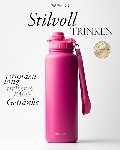 MAMEIDO Thermosflasche mit Strohhalm 700 ml (Glow Couture) – Ansicht 2