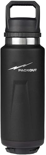 XOKISDE Milwaukee PACKOUT 36oz Black Thermos with Chug Cover