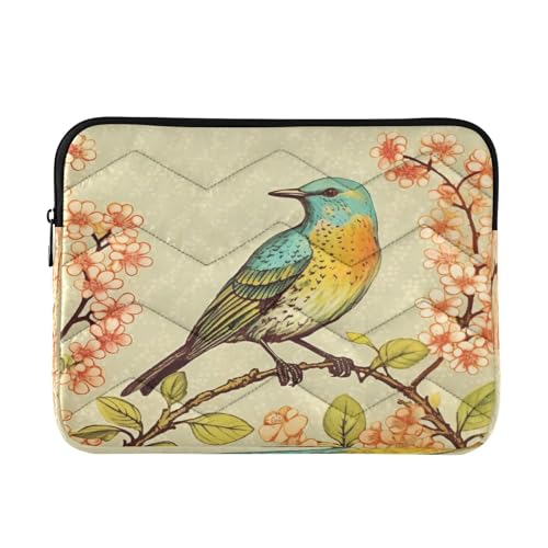 Funda para portátil diseño pintura de pájaro 13-14 pulg