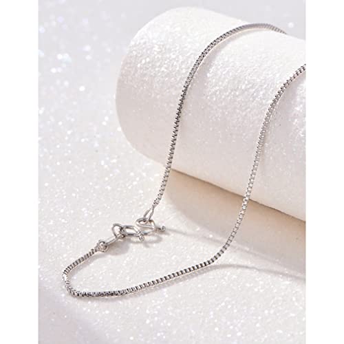 Collier chaîne boîte argent S925 maille fine pour pendentif femme 45cm