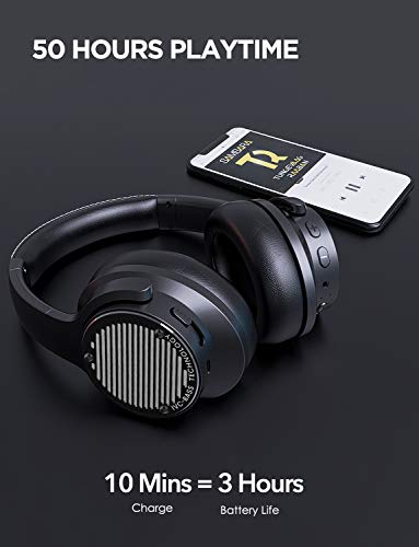 AUSDOM Hybrid Active Noise Cancelling Bluetooth 5.0 Kopfhörer, Wireless V5.0 Over Ear Kopfhörer, extra tiefer IVC-BASS… - Image 5
