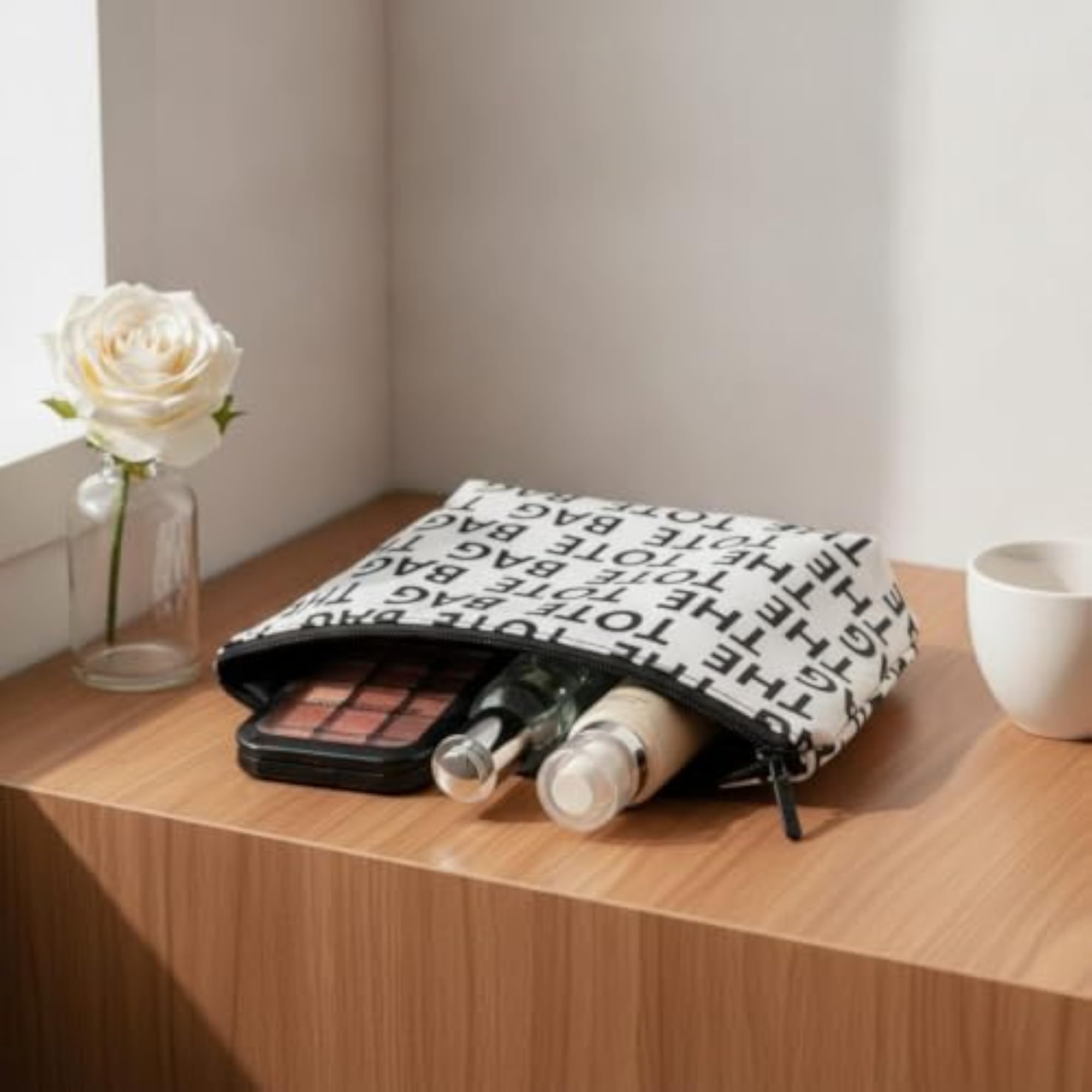 Zippered Toiletry Pouch, Compact Makeup Pouch for Travelers