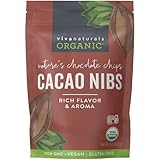 Viva Naturals Organic Cacao Nibs, Unsweetened, 8 oz (227 g), Keto Friendly, Vegan, Non-GMO, Gluten-Free Chocolate Chip Substitute