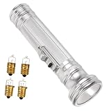 Lampe torche rétro : grâce à son éclairage puissant assuré par des ampoules, cette lampe torche est utile et garantit une visibilité . style vintage