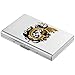 BONSYL Credit Card Holder, Slim RFID Blocking Card Holder Wallet, Fashionable Design and Artistic Patterns Metal Credit Card Holder Wallet, for Men Women.(G/6 Slots/Silver)