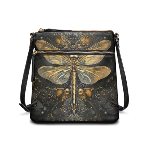Image of Leather Women Crossbody Hobo Bag Satchel Purse Handbag with Adjustable Shoulder Strap and Zipper Pockets
