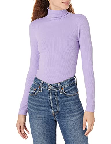 Image of Amazon Essentials Women's Slim-Fit Stretchy Layering Long Sleeve Knit Rib Turtleneck Top (Available in Plus Size), Pack of 2