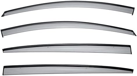 WellVisors Window Visors Wind Deflectors Compatible with Kia 2014-2018 Forte5 Hatchback with Black Trim Rain Guards 3-847KA009