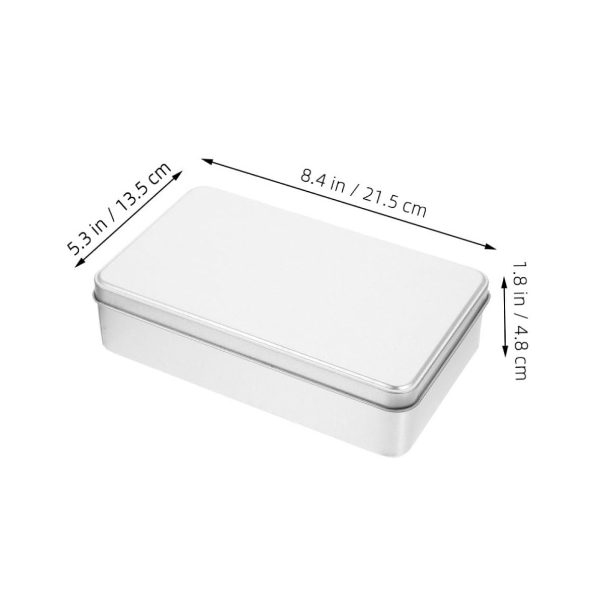 INOOMP Small Metal Box: Rectangular Tinplate Storage Box With Lid - Metal Candy Case For Wedding Favors Holiday Treats & Home Organization