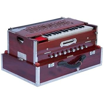 Salablez Harmonium Scale Changer Kail Wood, Folding 2 Reeds, A440, 30 Keys, Concert Quality Folding Portable Harmonium With High Male High Sound Long Sustain Orignal Indian Music