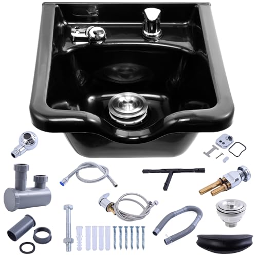 Hair Washing Sink | Wash Bowl for Hairstylist,Commercial Salon Sink, Easy to Clean and Install, Barber Spa Equipment for Home Barbershop