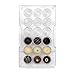 Decora 0050152 SCHOKOLADENFORM HALBKUGEL MIT Loch 18 CAV Ø 25 X 12,5 H MM, Polycarbonate