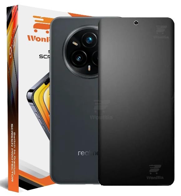 Image of WonRia 1 Pack - Premium Matte UV Tempered Glass For Realme 14 Pro | Realme 14 Pro Lite 5G Curved Screen Protecor Guard Fingerprint Compatible Edge to Edge - Installation Kit