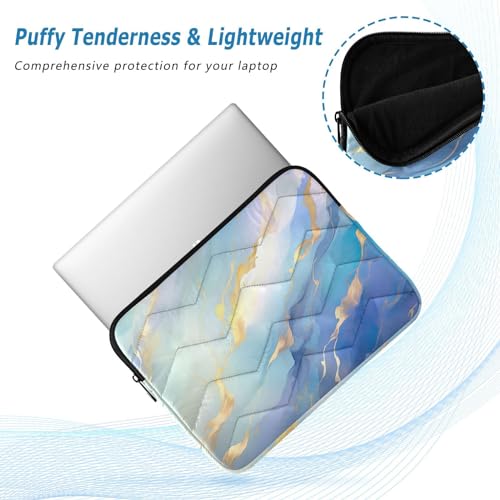 Funda para Laptop 13-14 Pulgadas Mármol Azul y Oro Impermeable miniatura 5