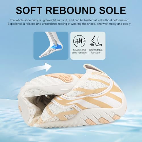 Image of ELETON Barefoot Shoes Women Men Footwear, Wide Toe Box Hiking Zero Drop Non-Slip Quick-Dry River Boat Pool Beach Water Shoes, Lightweight Swimming Running Walking Sneakers Unisex
