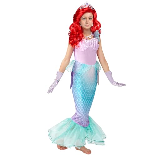 Spooktacular Creations Halloween Mermaid Costume for Girls, Little Mermaid Dress, Princess Dress Up for Girls 4-6 for DressUp
