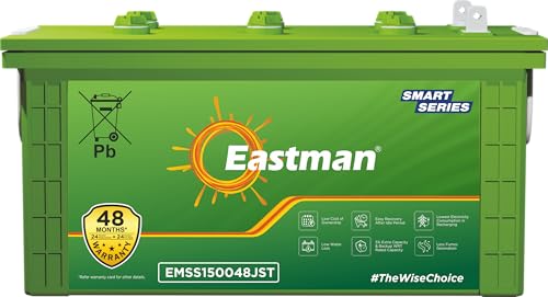 Image of Eastman EMSS150048JST | Jumbo Short Tubular | 150 AH Inverter Battery |Warranty 48 (24+24) Months for Home & Office
