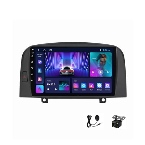 HYNMSM Android 12 - Radio estéreo para Coche, Reproductor de Audio MP5 con navegación, navegador GPS para Coche de 9 Pulgadas para Hyun-dai Sonata NF 2004~2008, Compatible con 4G/WiFi/FM/SWC/DSP/Au