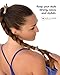 Cyndibands Elastic Hair Ties - Ash Blonde - Gentle Hold Ribbon Ponytail Holders, 6 Count