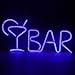 Eurobuy Letreros de Neón de Luz 22X9. 4X0. Barra de 8 Pulgadas Letras en Forma de Luz de Neón Led con Pilas Luces de Neón Letreros de La Tienda Luz para Suministros de Fiesta Bar Wall Art