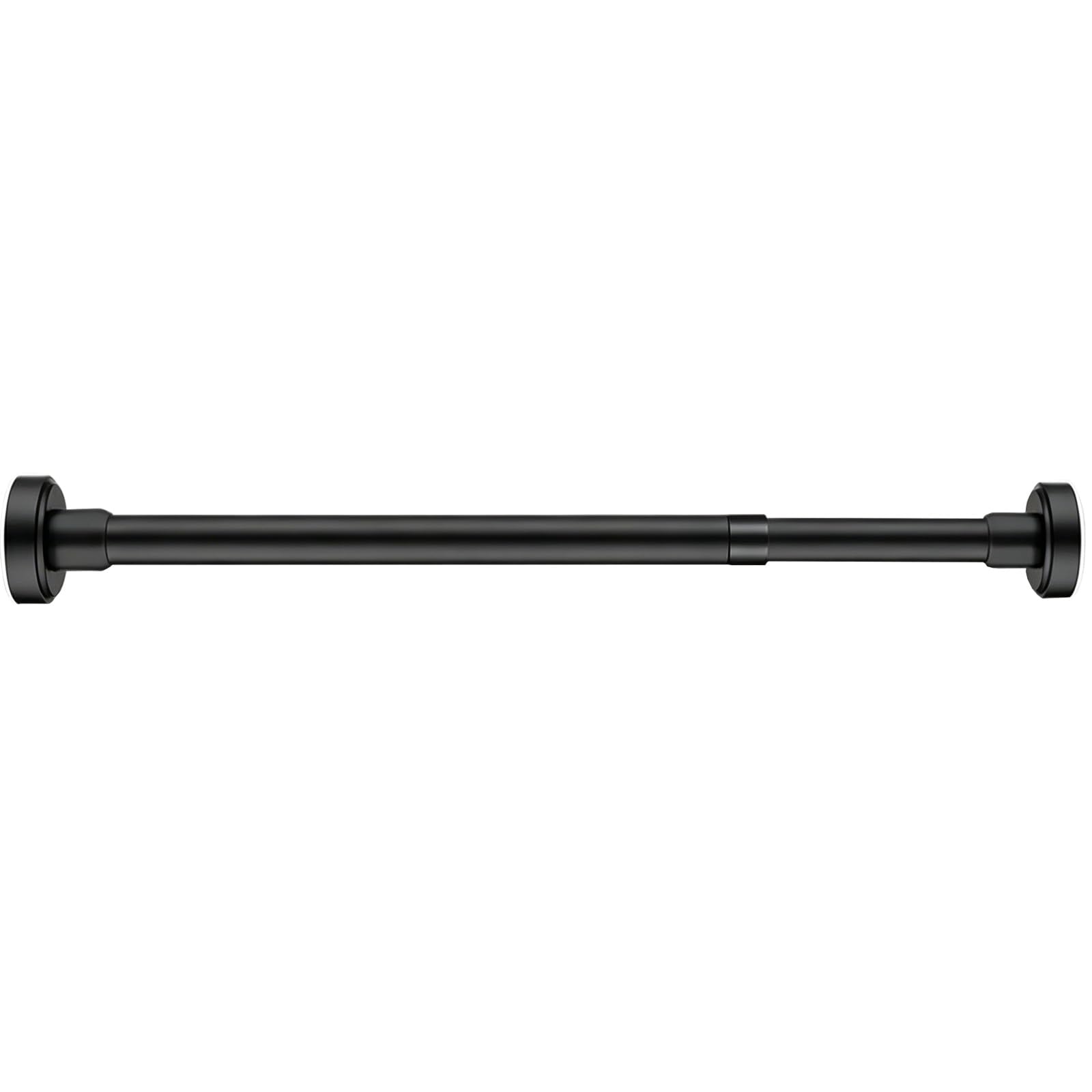 Tension Shower Curtain Rod Spring Tension Adjustable 12" to 98" Rustproof Multi Surface No Drill for Windows Shower Rooms Bedrooms(Black,150-250cm/59-98in)