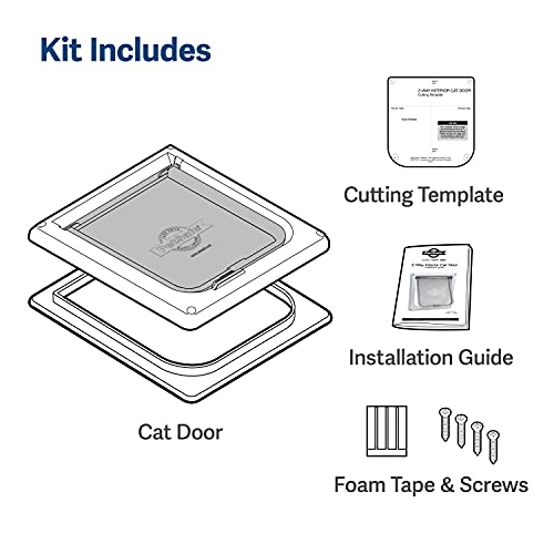 PetSafe Interior Cat Door 2Way Locking, Indoor Pet Door Flap Tinted