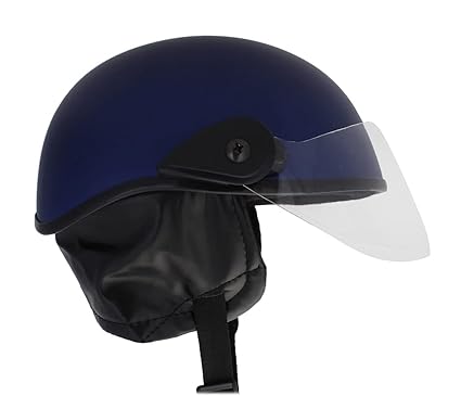 Western Era Stylish Lovable Half Face Helmet for Kids || Baby Safety and Comfort || (3-12 Years) (Blue Matte)