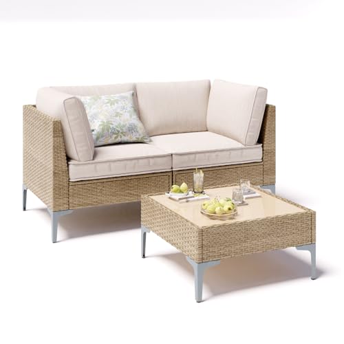 JOYURE 3-Piece Wicker Set
