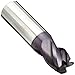 Melin Tool VXMG Carbide Corner Radius End Mill, Variable Helix, Extended Neck, nACo Monolayer Finish, Roughing Cut, Helix, 4 Flutes, 5" Overall Length, 0.6250" Cutting Diameter, 0.625" Shank Diameter, 0.06" Corner Radius