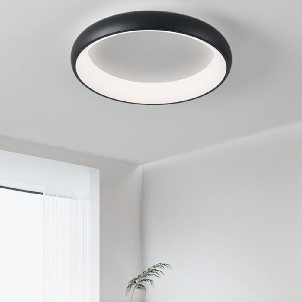 Modern Nordic LED Ceiling Lamp Tri-Tone Light Indoor Lighting Fixture Warm Romantic Flush Mount Panel Lamps for Hallway Living Room Dining Room Porch(Dark,40cm)