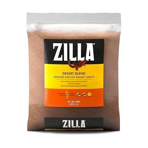 Zilla Desert Blend Substrate, Glass-Friendly Alternative to Sand, Made with 100% English Walnut Shells, Ideal for Desert Reptiles, 25 Quarts Cover
