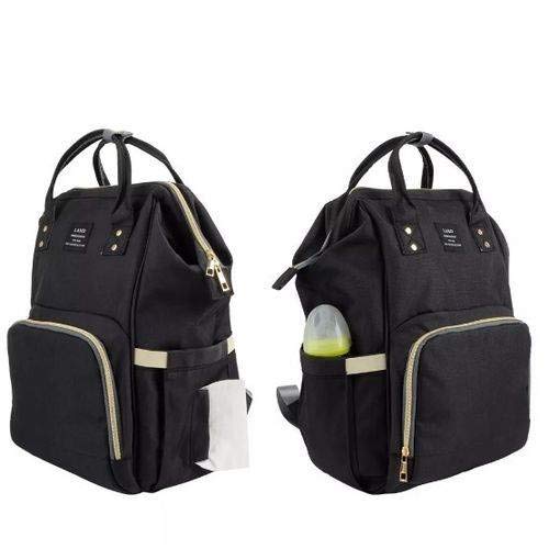 Bolsa mochila maternidade Land original preta multifuncional
