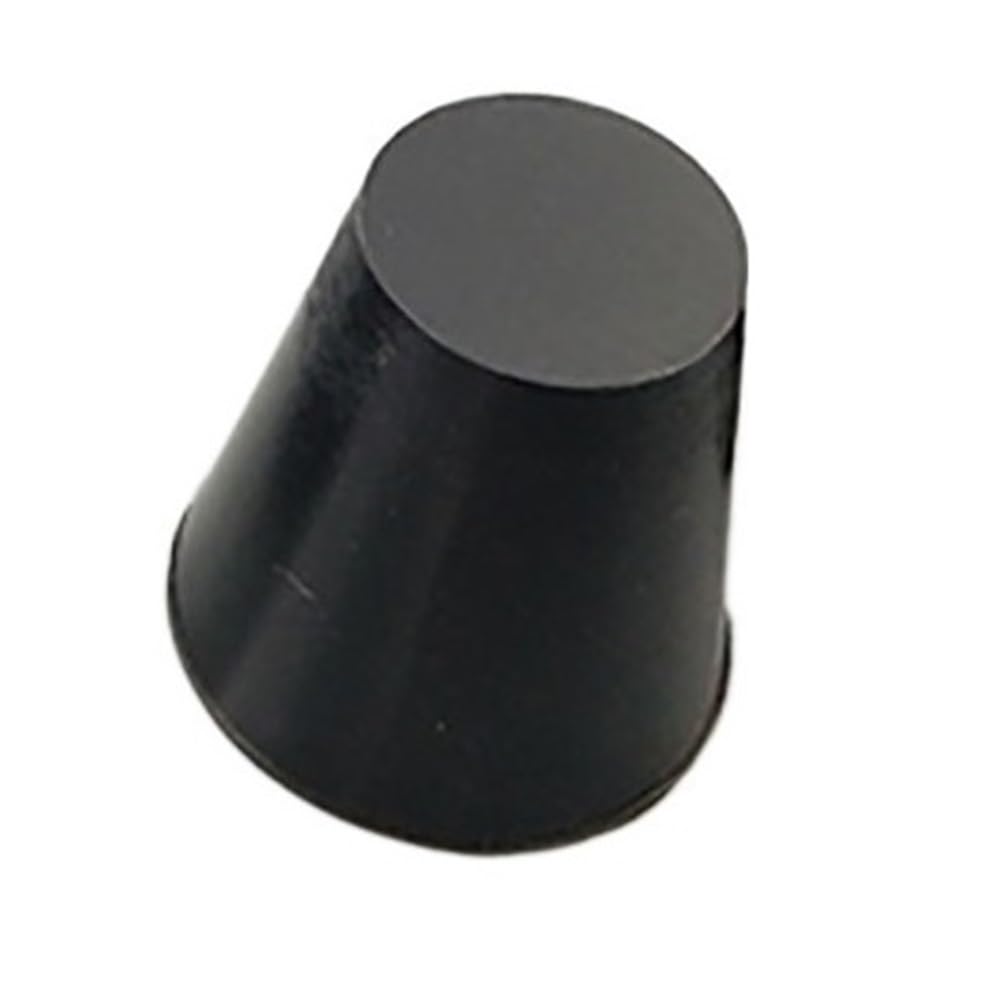 10pieces Clear Black Soild Conical Silicone Rubber Plugs, Blanking Stopper Tapered Plug Seal End Cover Caps(Black,6X10X19MM)