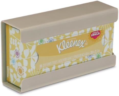 TrippNT 51188 Plastic Wall Mountable Kleenex Box Holder, 9-7/8" Width x 5-1/4" Height x 2-3/4" Depth, Small, Almond Beige