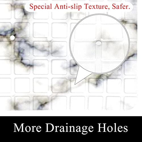 Tapis de douche lavable en machine antidérapant avec trous de drainage efficaces