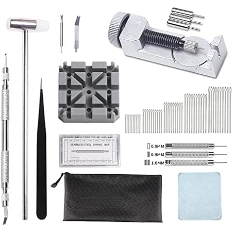 Aokelily Watch Link Removal Tool Kit, 522PCS in 1 Watch Repair Kit, Spring Bar Tool, Watch Tool Kit, Watch Band Strap Remover with 3 Extra Pins 4 Tips Pins 360PCS Link Pins Cover