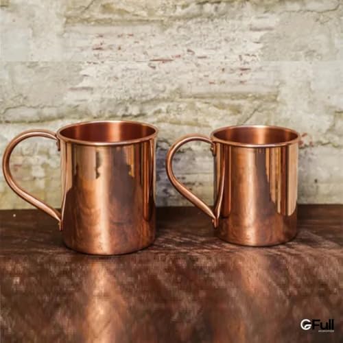 Caneca em Cobre Puro Sem Verniz para Uso Medicinal - 350ml