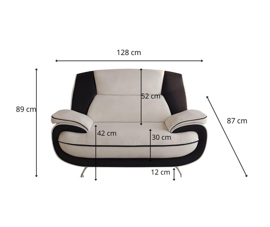 Imebel Sofa Set 3-2-1 für Wohnzimmer – Bequeme Couchgarnitur mit 3-Sitzer, 2-Sitzer & Sessel – Elegante Sitzgarnitur mit Stoffbezug – Ohne Schlaffunktion – Komfortable Polsterung – Modernes Design – Bild 3